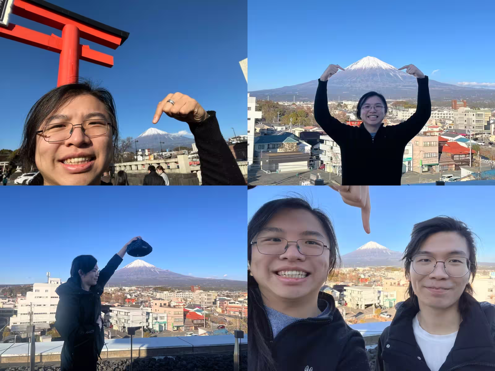 遠近法で遊んで富士山を写しまくった。